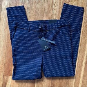 Jules & Leopold Women Small Navy Polka Dot Kick Flare Ankle Pants Pull On NWT